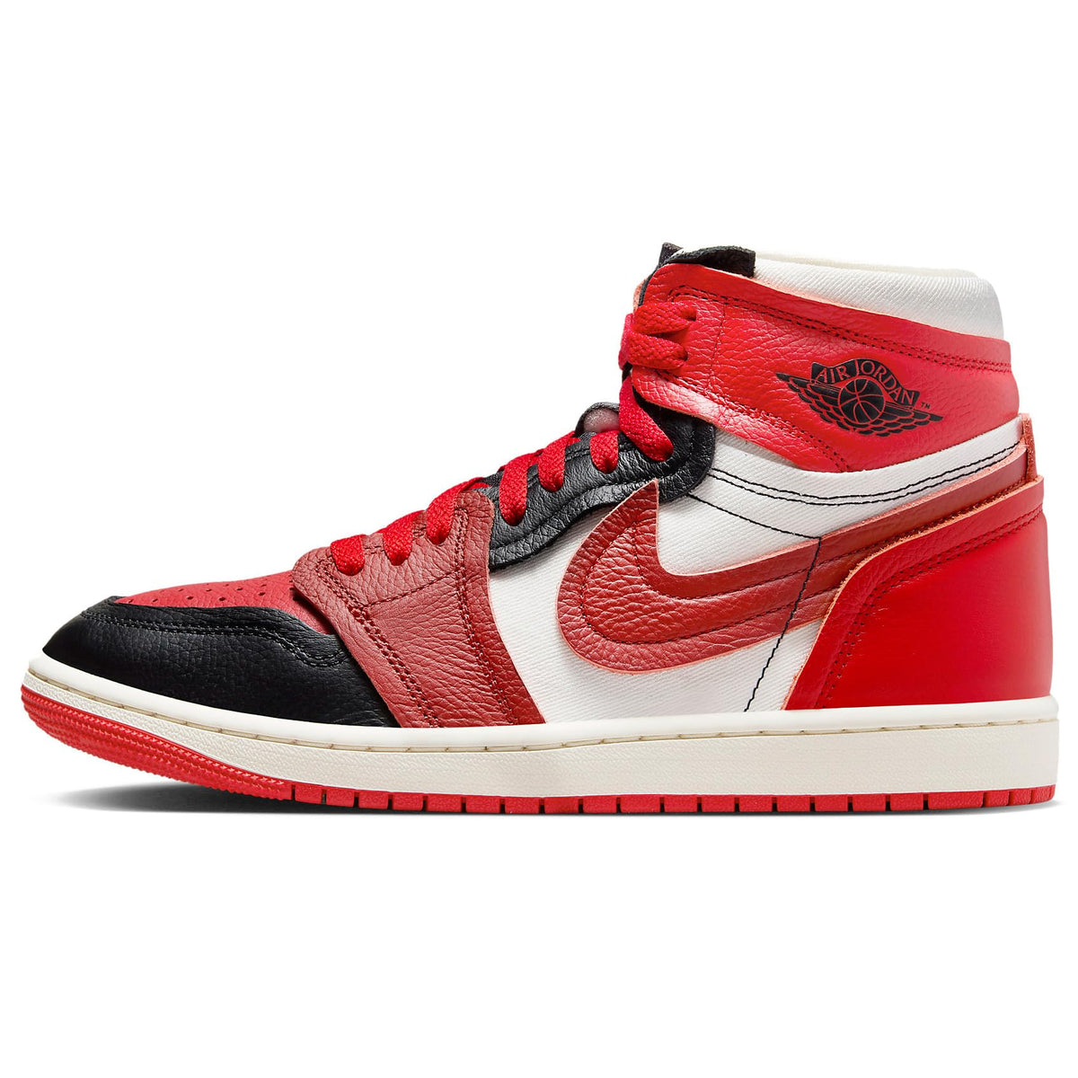 Nike Air Jordan 1 High Method of Make Womens Shoes (FB9891-600 Sport RED/Black/SAIL/Dune RED) Size 11.5