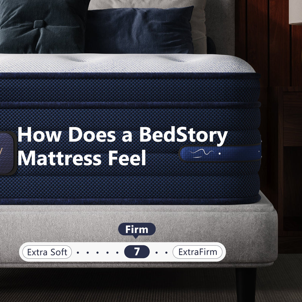Firm Cooling Hybrid Mattress with Advanced Support - Blue