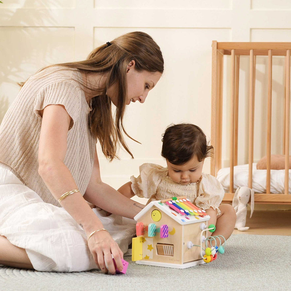 Tiny Land® Cottage Activity Cube - Rainbow