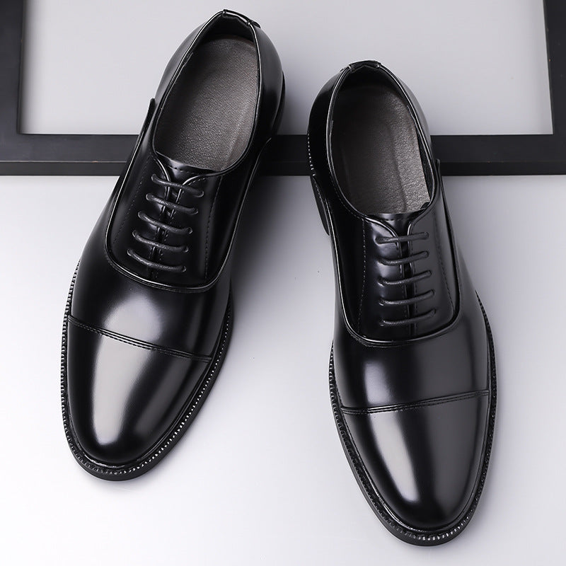 Business Oxford Dress Three-eyelet Design Men's Genuine British-style Leather Shoes