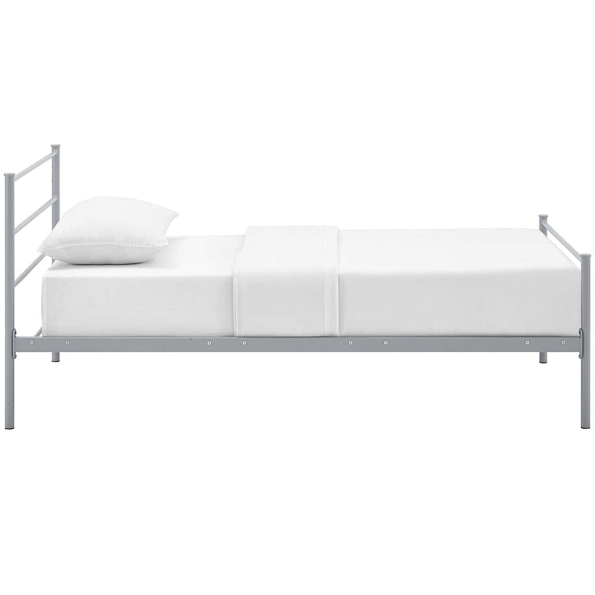 CasaFoyer Alina Platform Twin Bed Frame | Rustic Charm meets Modern Decor | Sturdy Vintage Steel Frame | Holds up to 1323 lbs | No Box Spring Needed | Accommodates Memory Foam, Spring, Latex, Hybrid Mattresses | Mattress Not Included