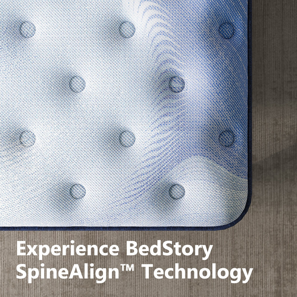 Spine Align Pro 14" Firm Hybrid Mattress with Cooling Gel – Blue