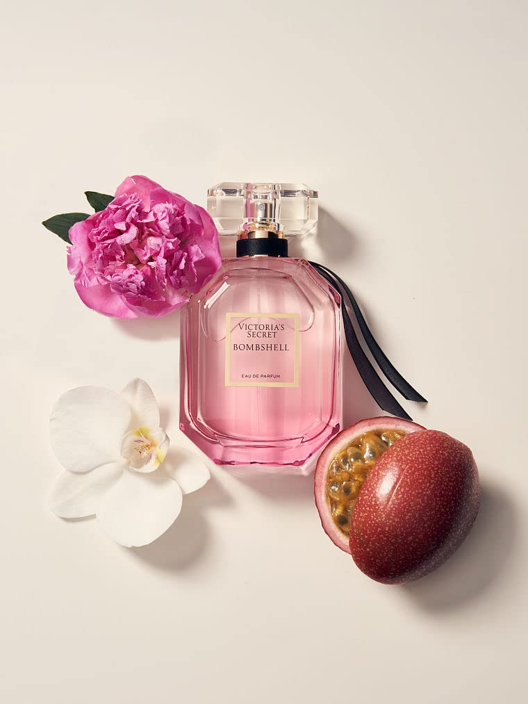 Victoria's Secret Bombshell Eau de Parfum, Notes of Purple Passion Fruit, Shangri-La Peony & Vanilla Orchid, Perfumes for Women (3.4 oz)