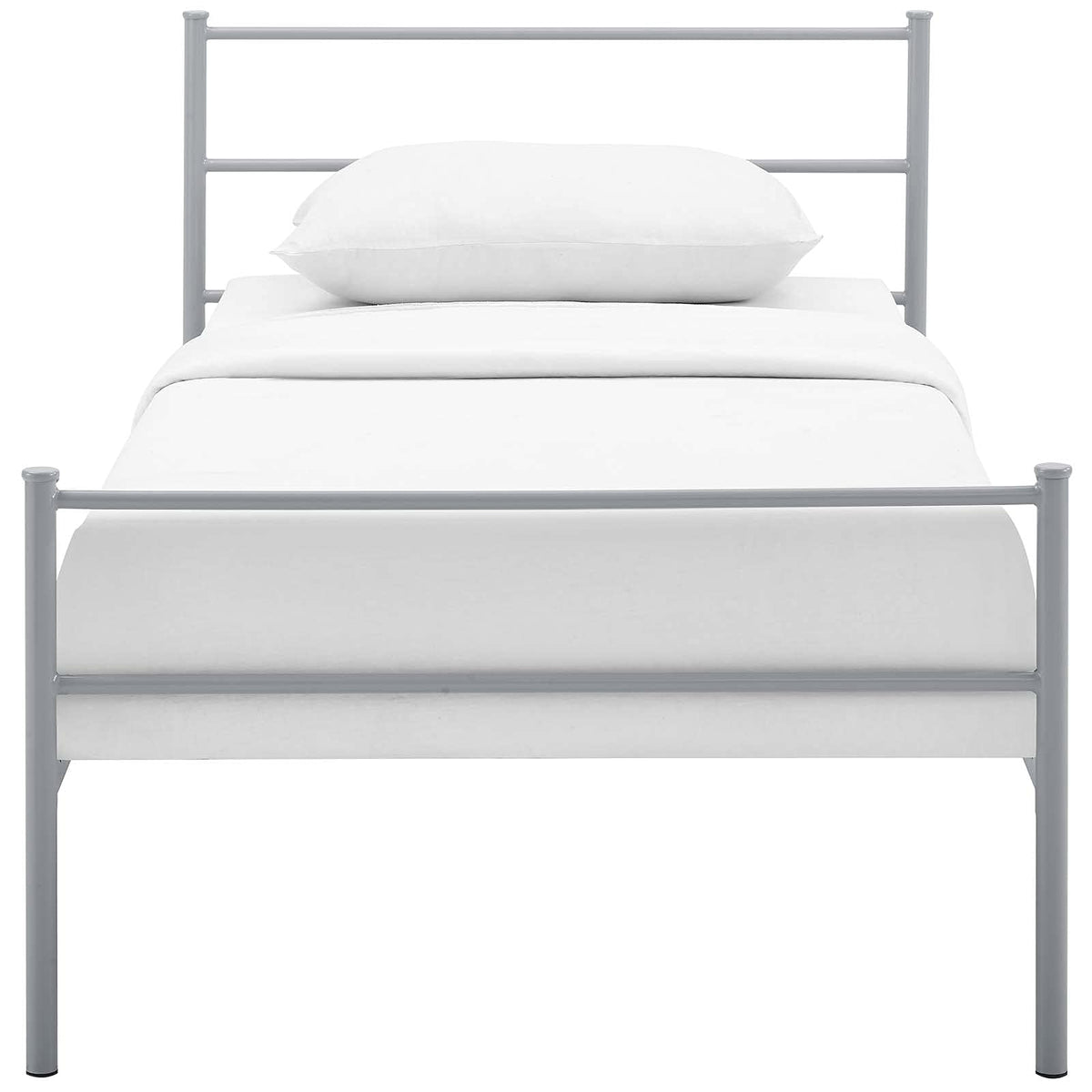 CasaFoyer Alina Platform Twin Bed Frame | Rustic Charm meets Modern Decor | Sturdy Vintage Steel Frame | Holds up to 1323 lbs | No Box Spring Needed | Accommodates Memory Foam, Spring, Latex, Hybrid Mattresses | Mattress Not Included
