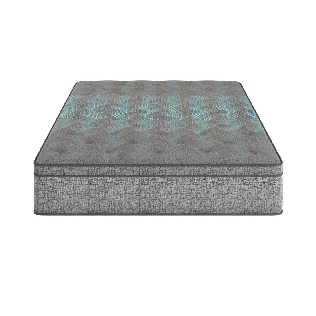 10" Hybrid Euro Top Mattress with Plush Comfort - Blue / Gray
