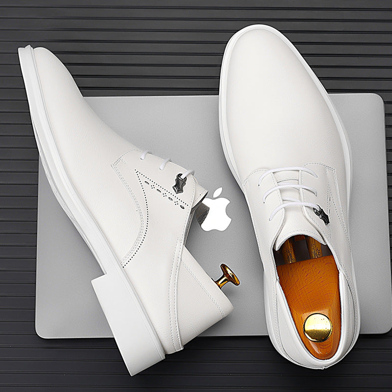 Men's Dress Shoes British Business Soft Leather Pointed Toe