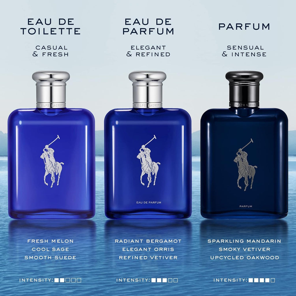 RALPH LAUREN FRAGRANCES - Polo Blue - Eau de Toilette - Men's Cologne - Aquatic & Fresh - With Citrus, Sage, and Suede - Medium Intensity