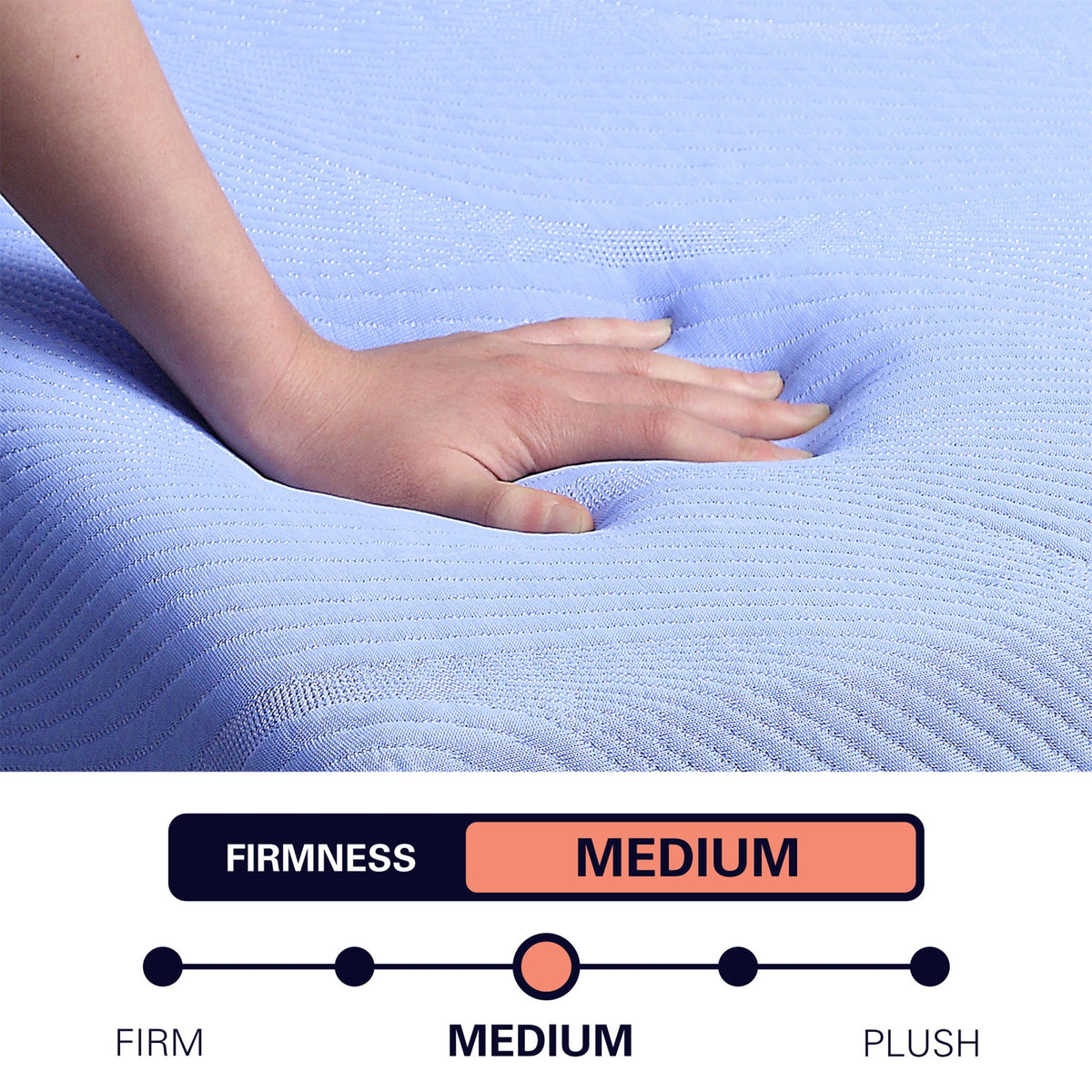 12" Hybrid Memory Foam Mattress with Cooling Gel and Coil Support - Light Blue