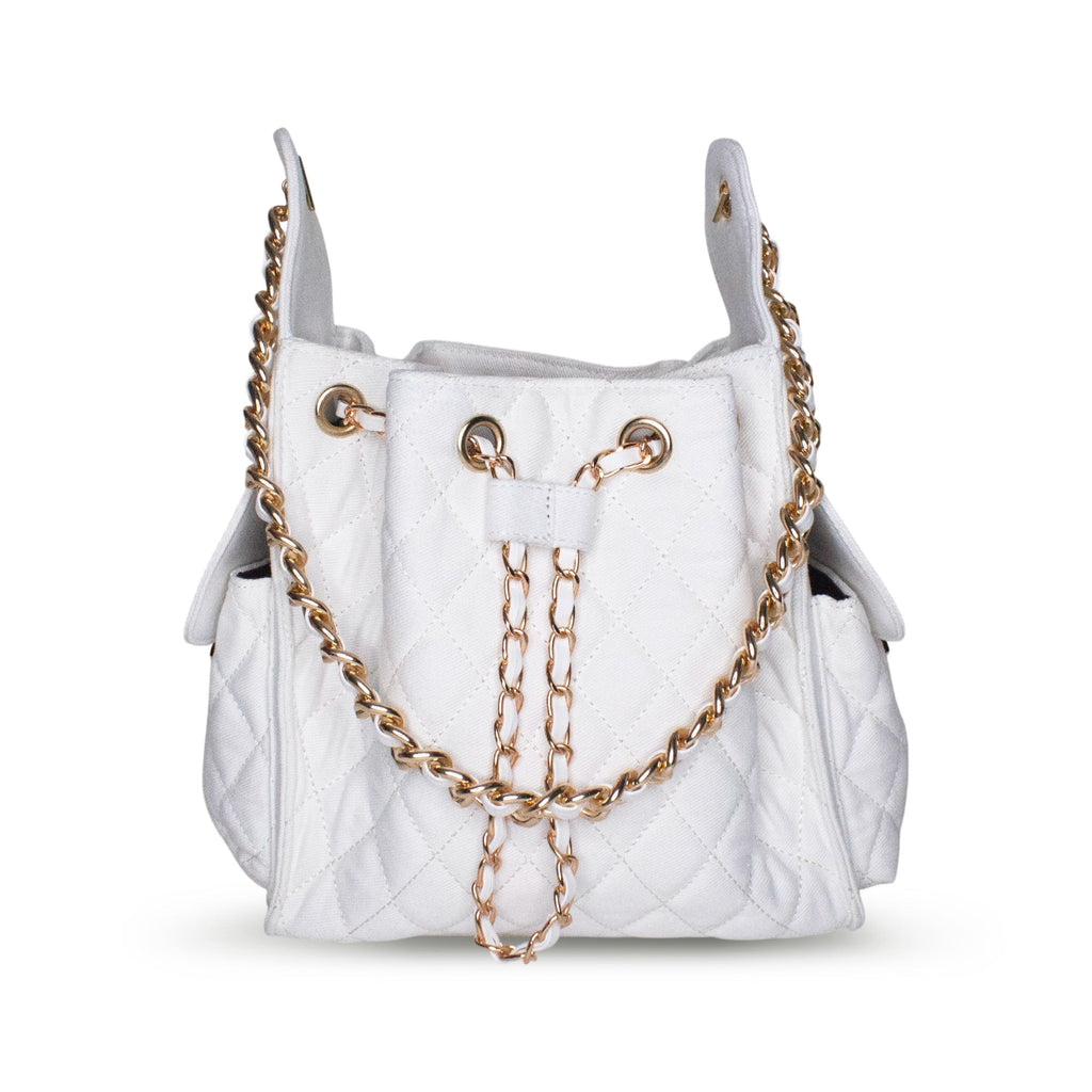 Bayshore Bucket Small - White Denim