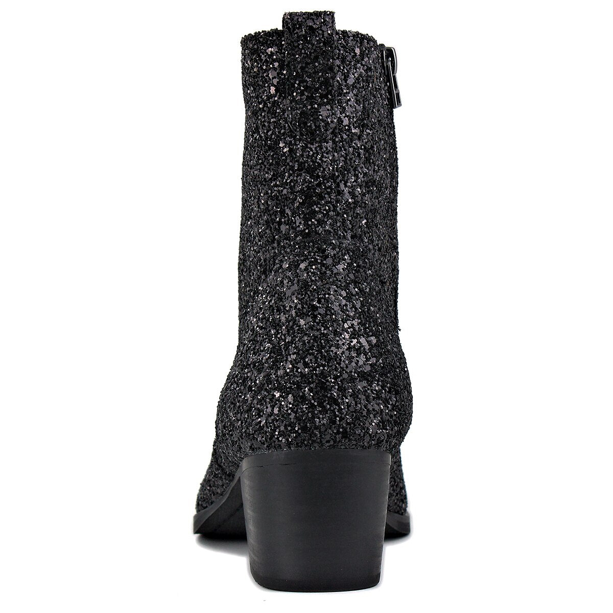 OSSTONE Men Chelsea Ankle Boots Leather Heeled Boots With Side Zipper Cuban Heel Dress Boots Disco Shoes OS-JY022