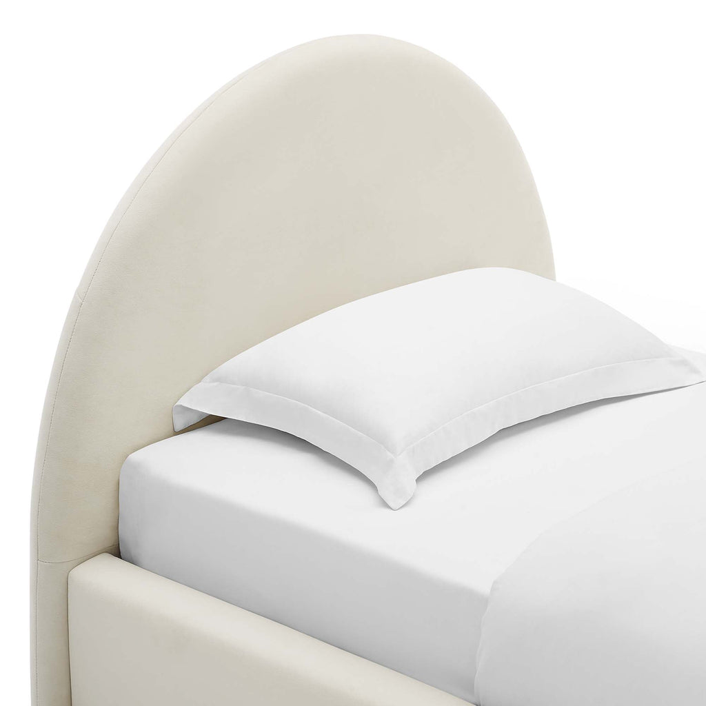 Resort Performance Velvet Arched Round Platform Bed by Modway