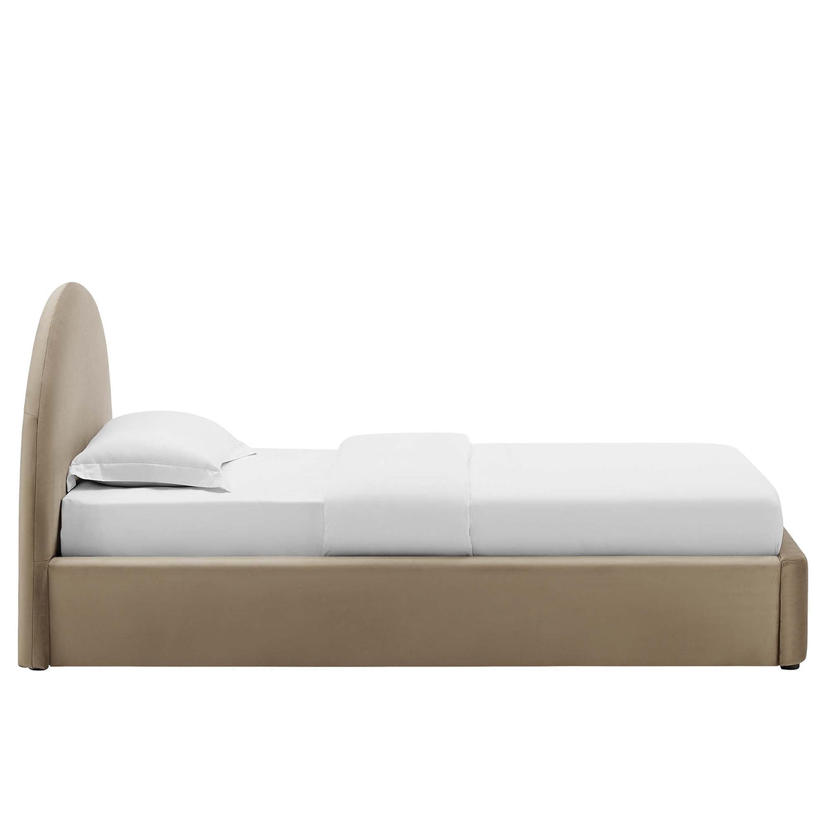 Resort Performance Velvet Arched Round Platform Bed by Modway