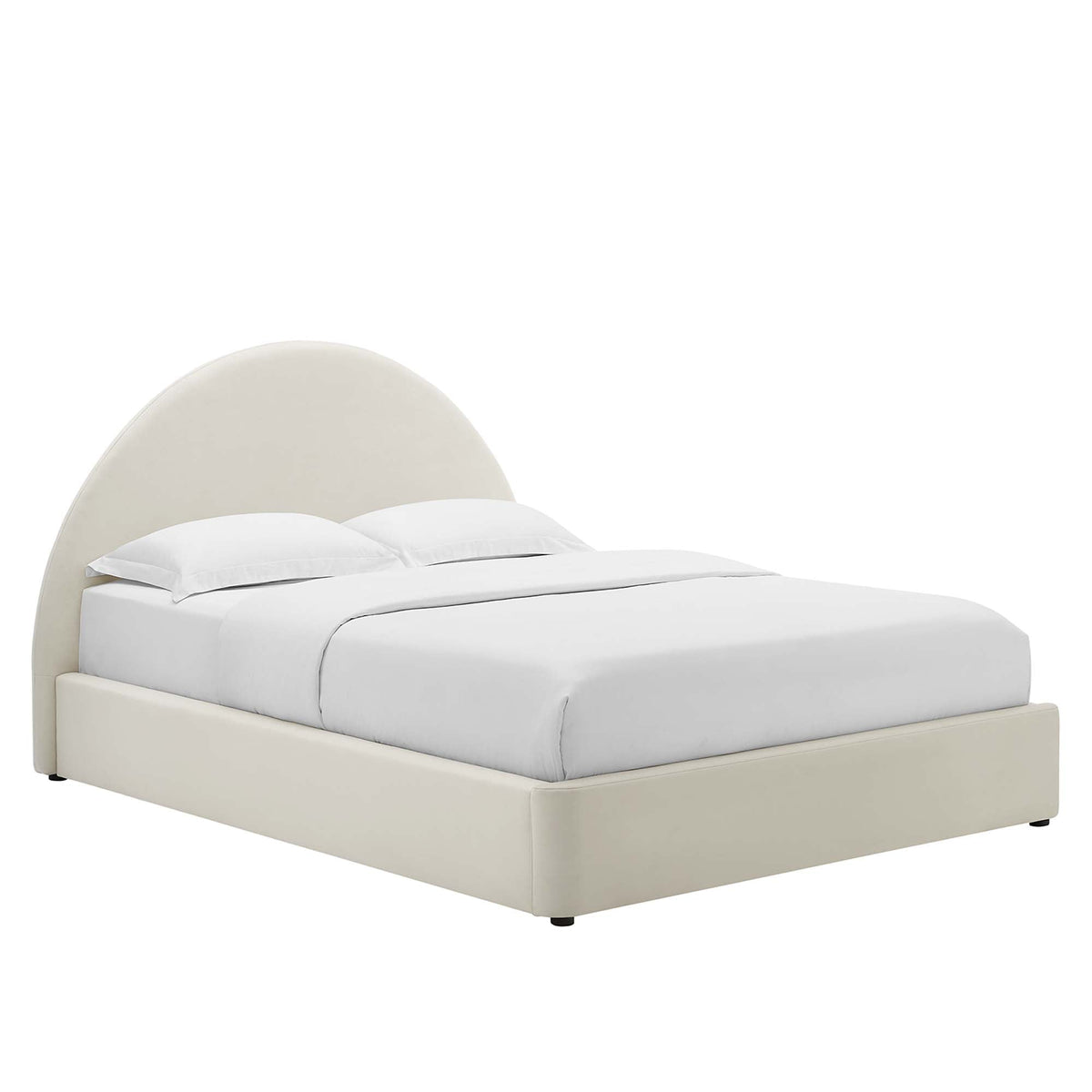 Resort Performance Velvet Arched Round Platform Bed by Modway