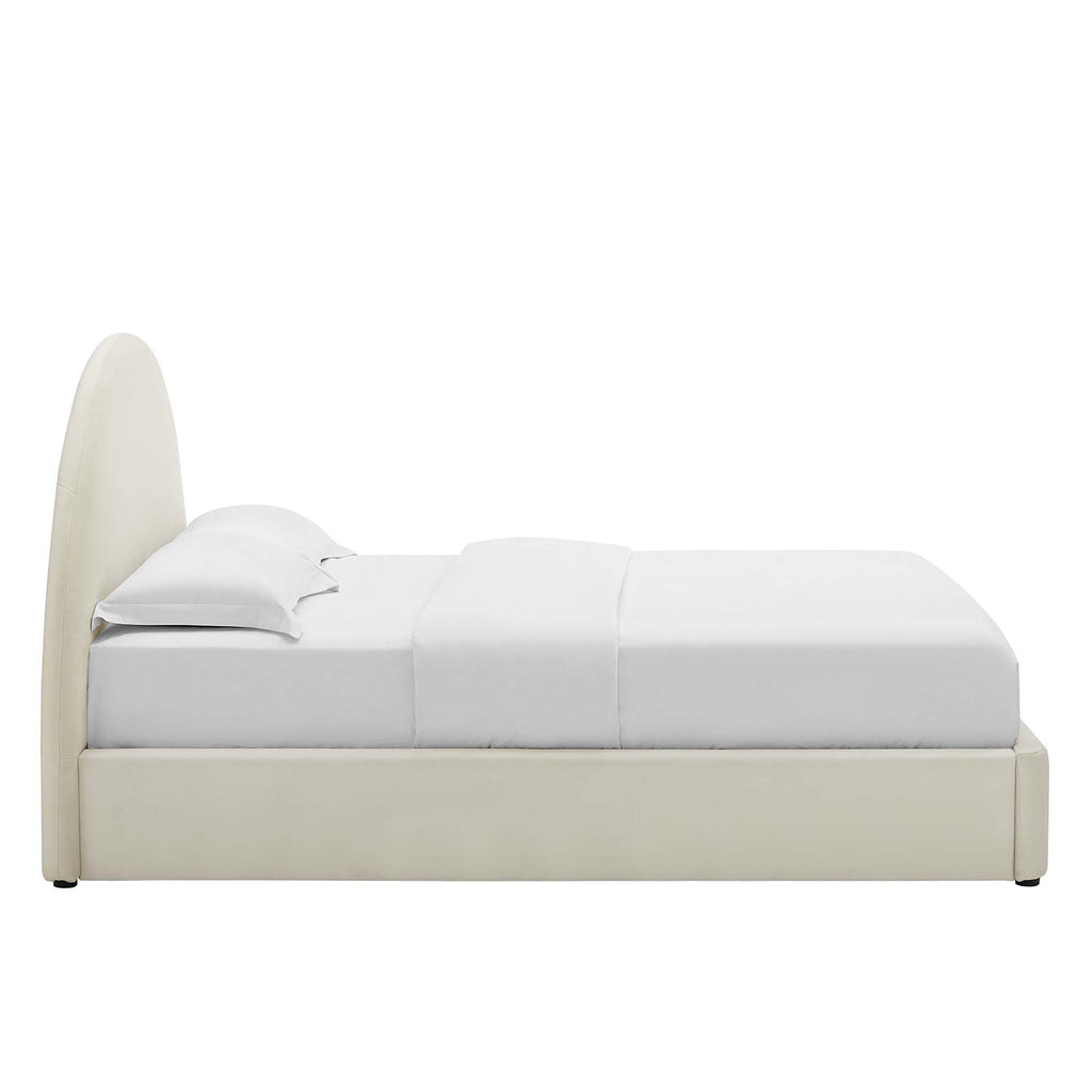 Resort Performance Velvet Arched Round Platform Bed by Modway