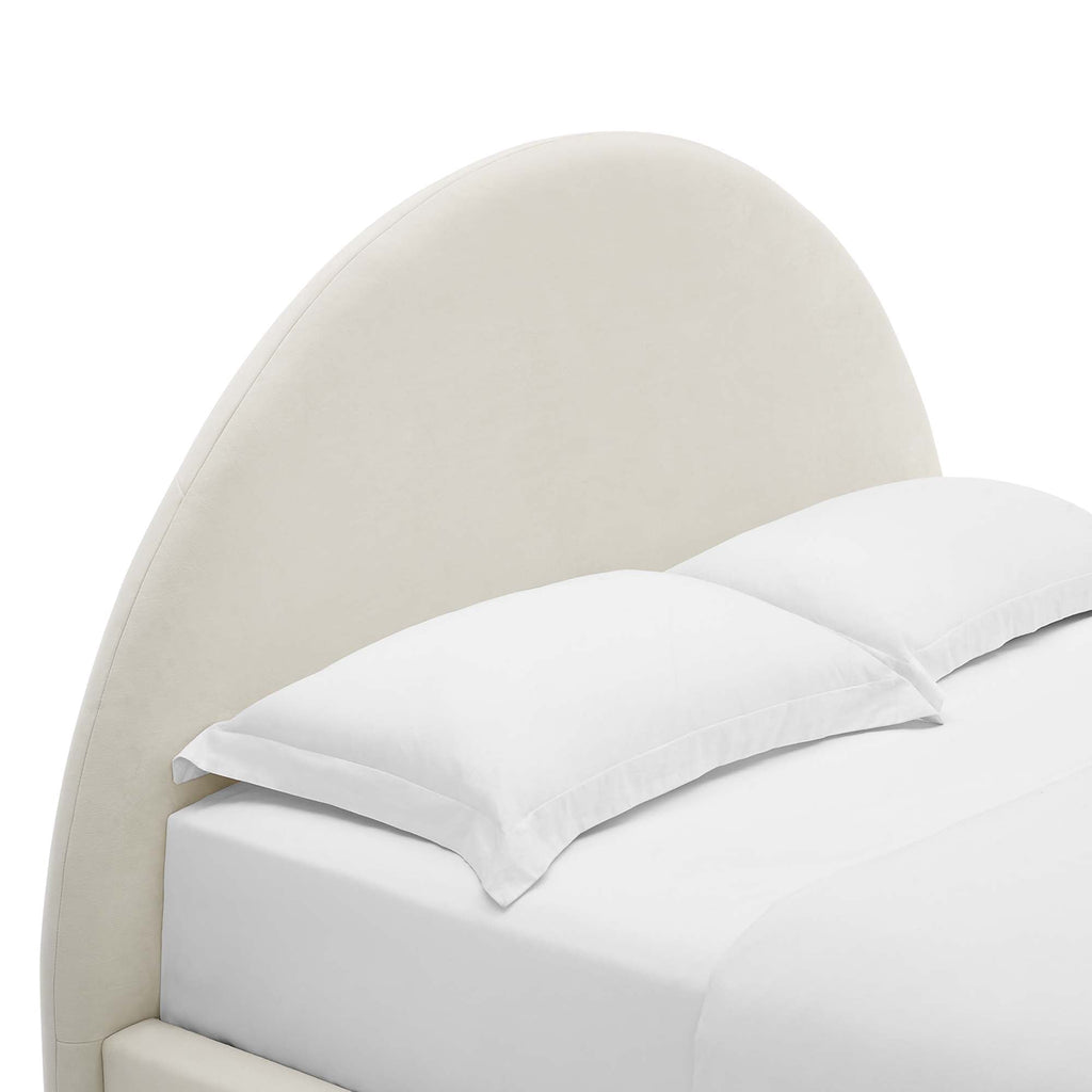 Resort Performance Velvet Arched Round Platform Bed by Modway