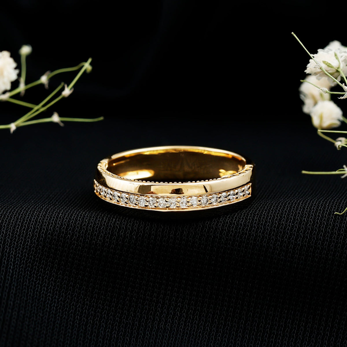 Certified Lab Grown Diamond Mens Wedding Band