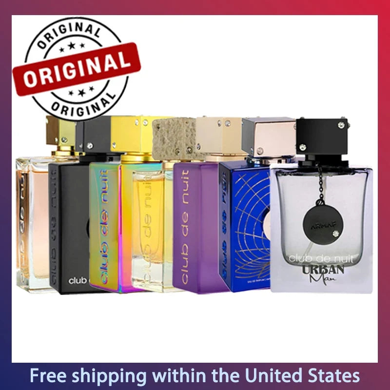 105ml Original Arab Perfumes Armaf Club De Nuit Series Eau de Parfum Spray Unisex Lasting Woody Pheromone Perfume Cologne Makeup