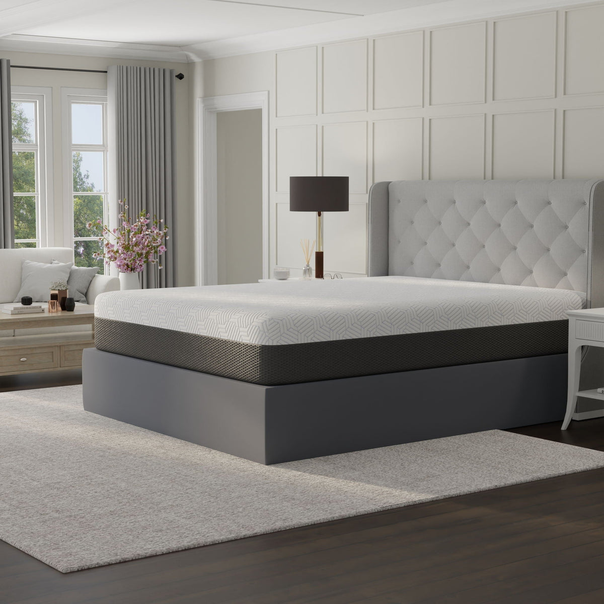 Pur Chill 12" Soft Hybrid Mattress with Phase Change Cooling Fabric - White