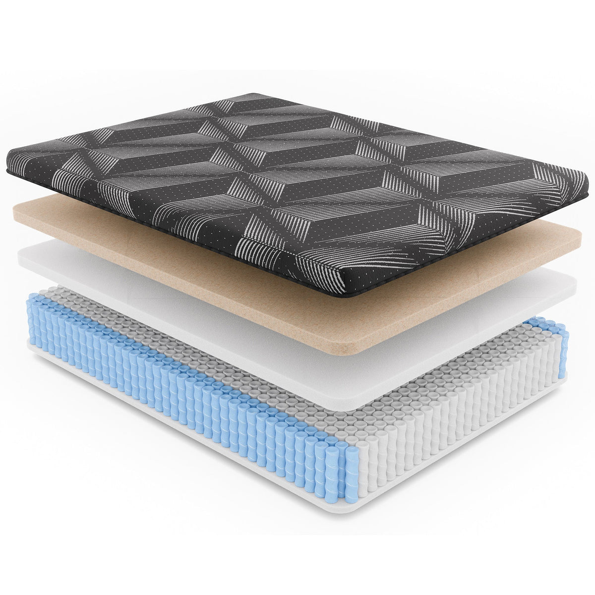 Diamond Matrix Copper Cooling Hybrid Mattress with Dynamic Edge Coils - Twin XL