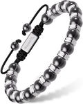 High Power Magnetic Hematite Bracelet Silver Titan