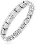 Women's Ultra Strength Silver Titanium Magnetic Therapy Bracelet