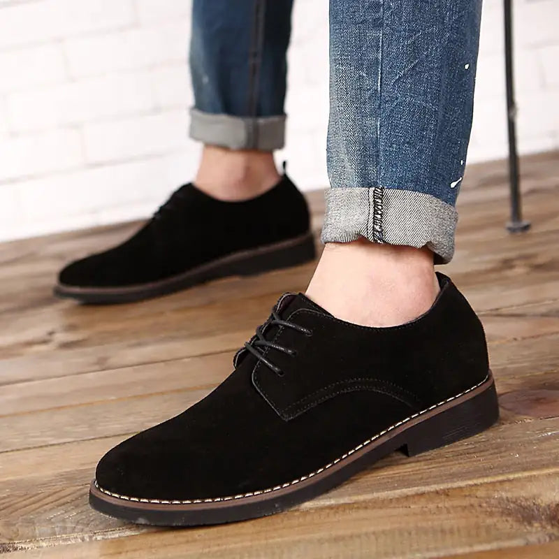 The Roxida - Suede Leather Oxford Shoes For Boys and Men - # BOAA73610003