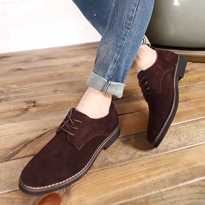The Roxida - Suede Leather Oxford Shoes For Boys and Men - # BOAA73610003